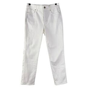 White House Black Market White The Straight Jeans Mid Rise Stretch Classic Sz 6